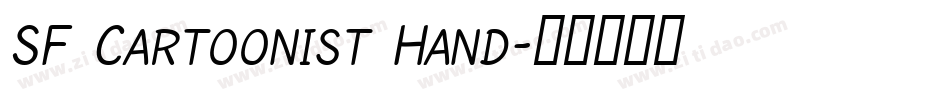 SF Cartoonist Hand字体转换